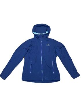 LL Bean Waterproof Packaway Rain Jacket in Blue, Petite / Women’s size XXS